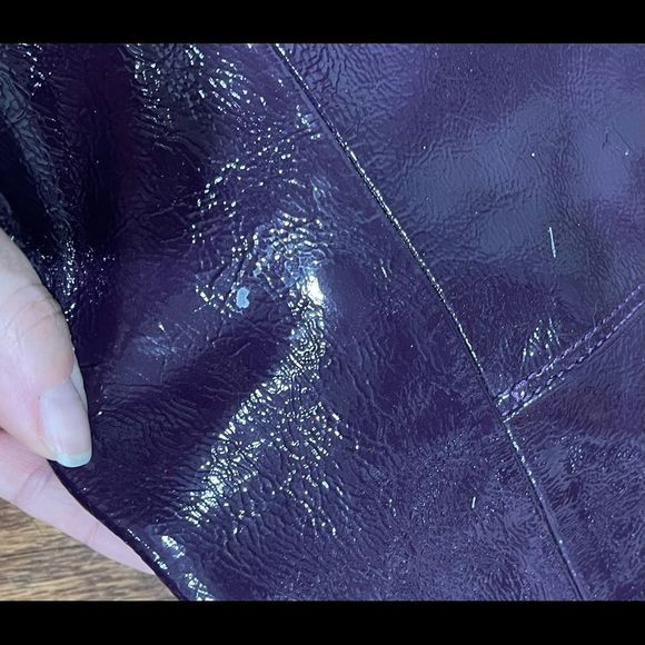 EUC Coach SoHo Hobo Shoulder Bag Patent Leather Purple Eggplant Plum - Picture 6 of 8